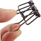 Solid Color Hollow Out Swallowtail Metal Binder Bookmark Clips Office Supplies - Silver