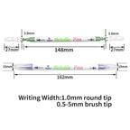 10-Color Set Double Head Shimmer Marker Pens for Albums & Doodles - 10-Colour Set