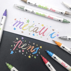 10-Color Set Double Head Shimmer Marker Pens for Albums & Doodles - 10-Colour Set