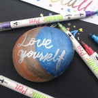 10-Color Set Double Head Shimmer Marker Pens for Albums & Doodles - 10-Colour Set