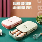 Drawer Type Eggs Tray Fruit Storage Box Kitchen Stacking Holder Food Container - Blue