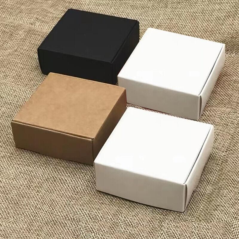 40x Paper Wedding Favour Boxes Party Favour Cookie Candy Soap Bomboniere boxes - White