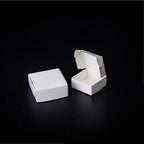 40x Paper Wedding Favour Boxes Party Favour Cookie Candy Soap Bomboniere boxes - White