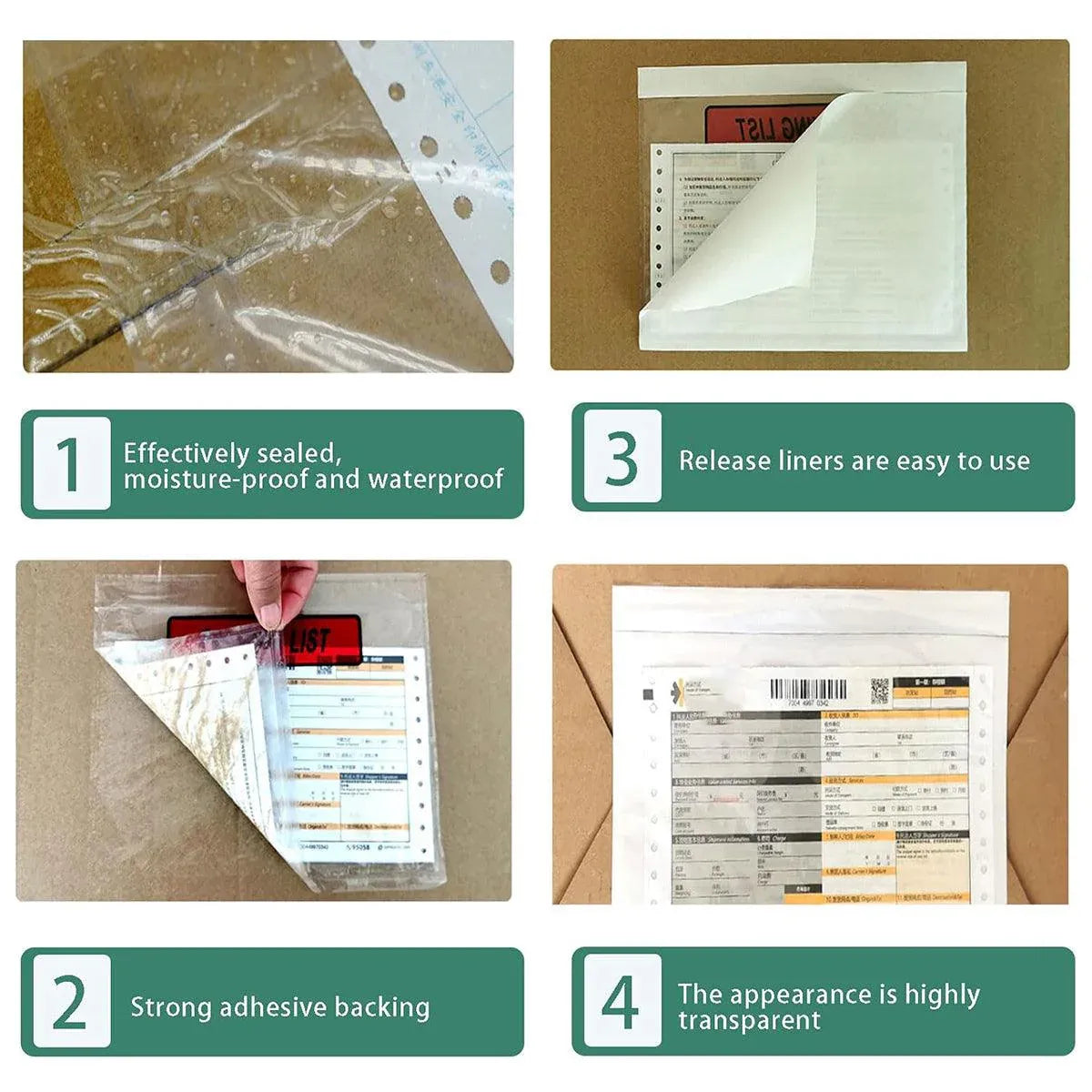 Plastic Bags 100PCS Transparent Zip Lock Clear Resealable Storage Packaging - 8x12cm