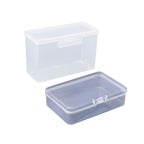 10PCS Card Storage Box Transparent Plastic Holder ID Business Card Organizer - Wide And Short