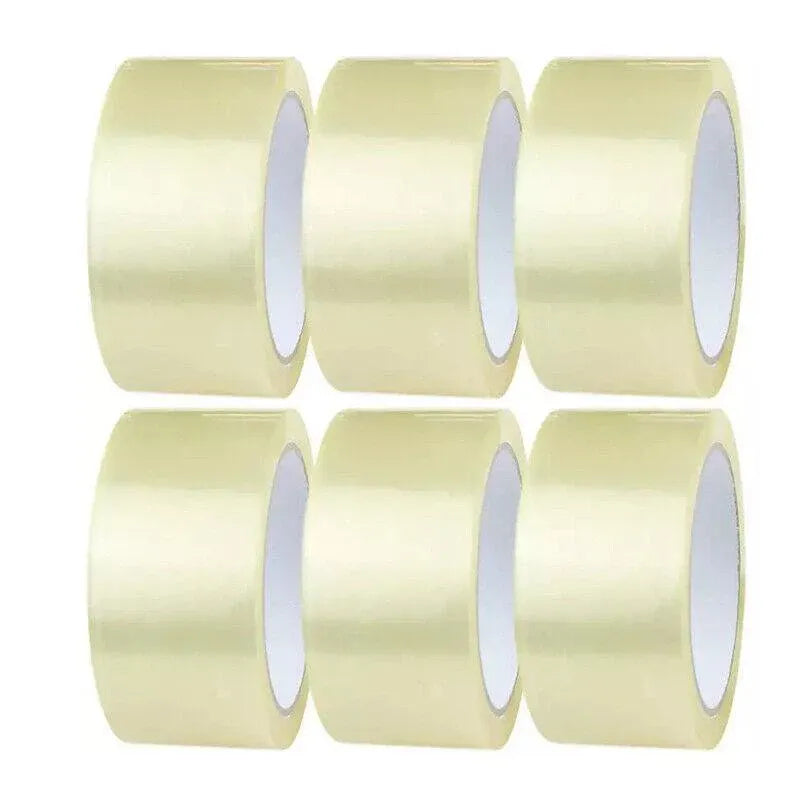 Clear Packing Tape 48mm x 100m for Carton Sealing 6 to 48 Rolls - 48 Rolls