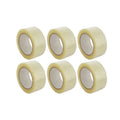 Clear Packing Tape 48mm x 100m for Carton Sealing 6 to 48 Rolls - 6 Rolls