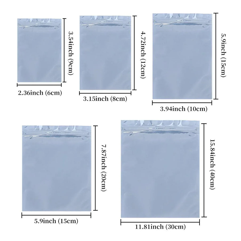 Plastic Self Sealing Bags 100PCS Anti Static Semi Transparent Resealable - 6x9cm
