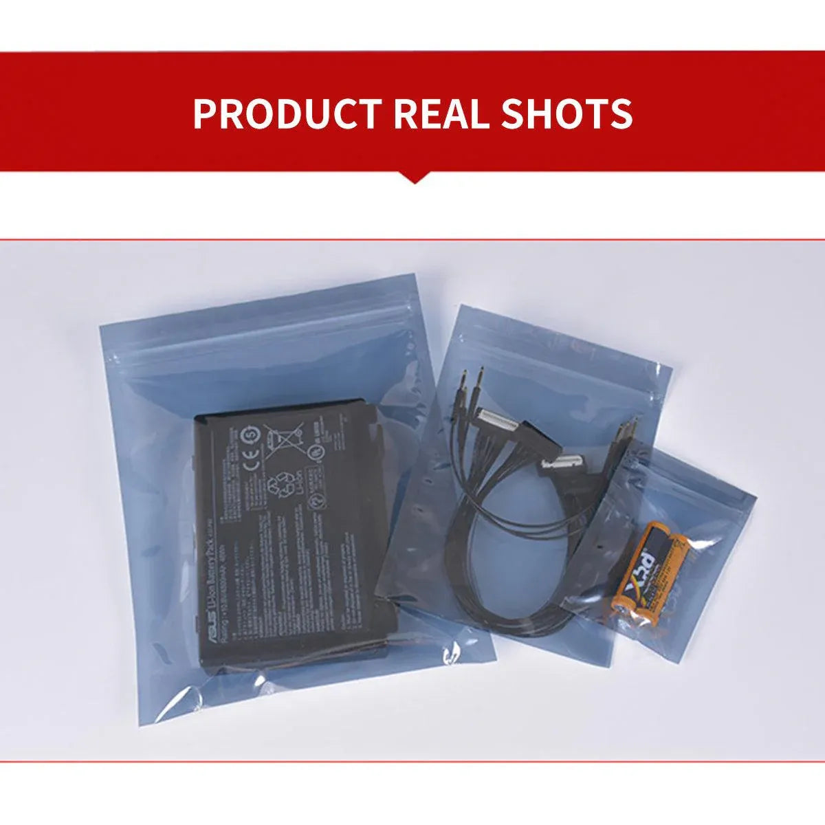 Plastic Self Sealing Bags 100PCS Anti Static Semi Transparent Resealable - 6x9cm