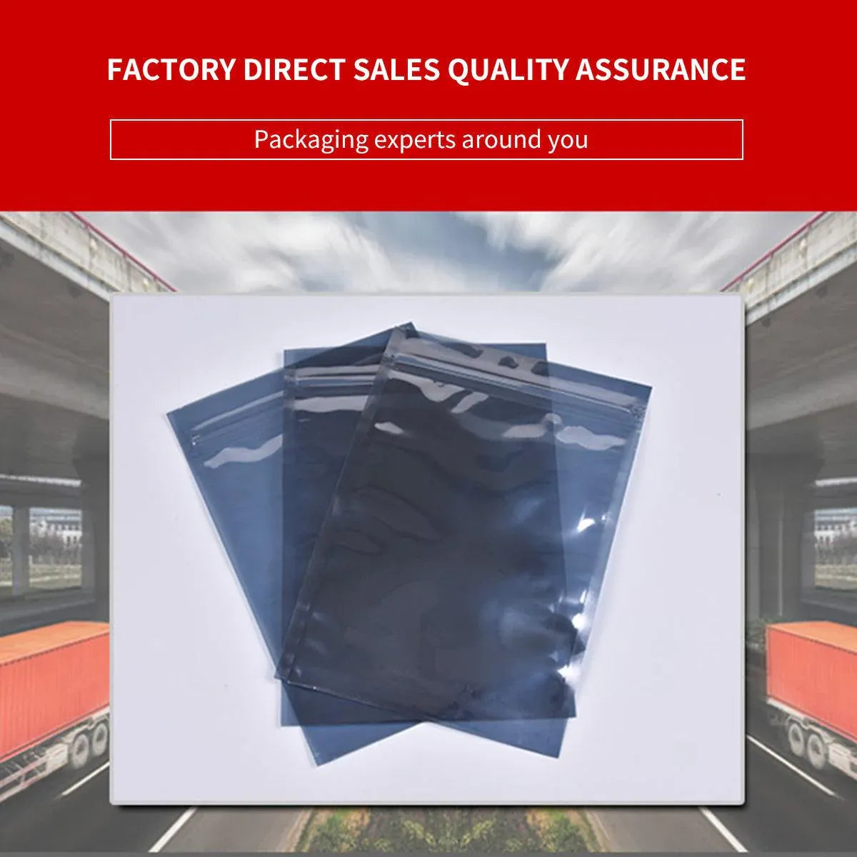 Plastic Self Sealing Bags 100PCS Anti Static Semi Transparent Resealable - 10x15cm