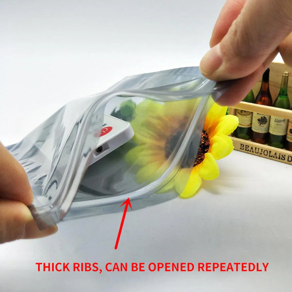 Plastic Self Sealing Bags 100PCS Anti Static Semi Transparent Resealable - 10x15cm
