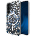 Kate Spade Case with Magnets for Samsung Galaxy S25 - Flowerbed Blue Gems