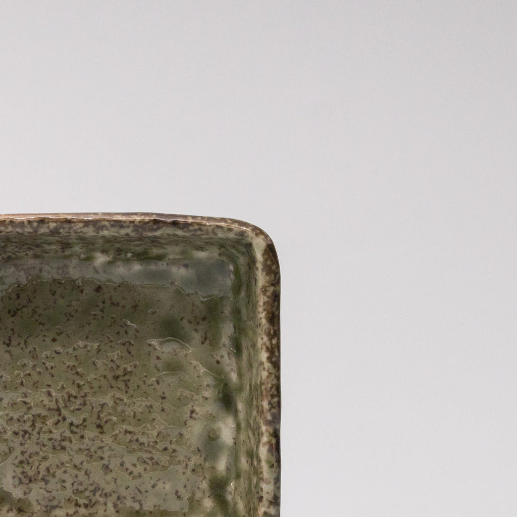 Sauce Dish Square 8cm Sage Glaze
