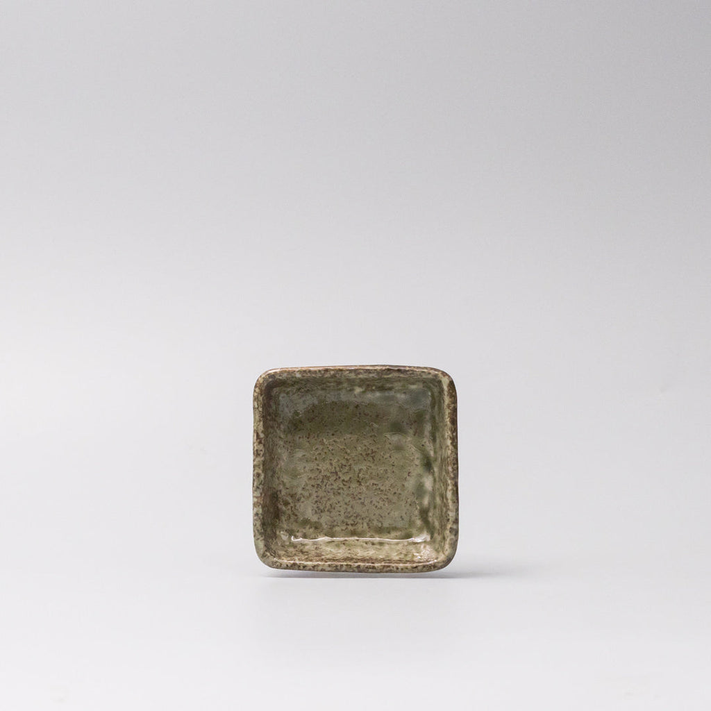 Sauce Dish Square 8cm Sage Glaze
