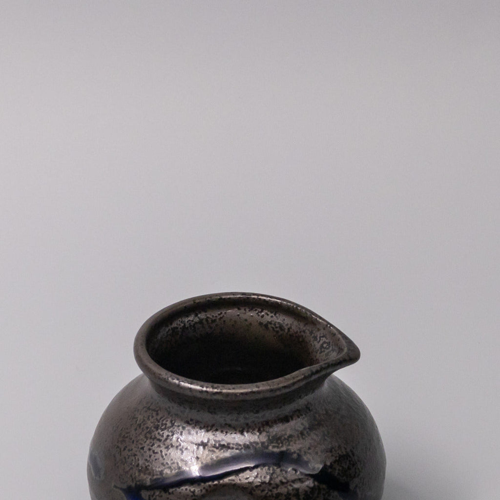 Pourer 120ml Metallic Black Blue Drip Glaze