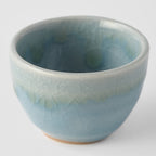 Sake Cup 30ml Crazed Blue Glaze