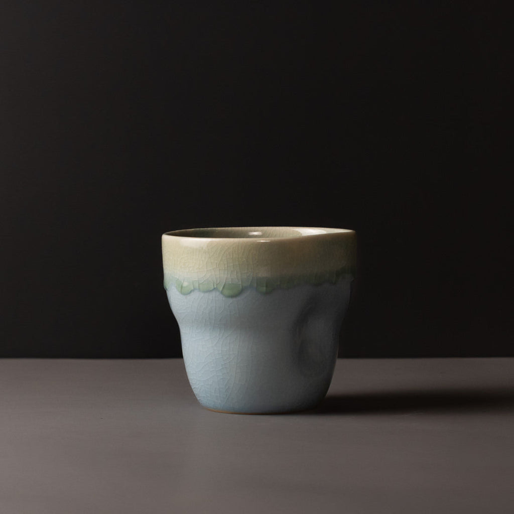 Mug Yunomi 280ml Crazed Blue Glaze