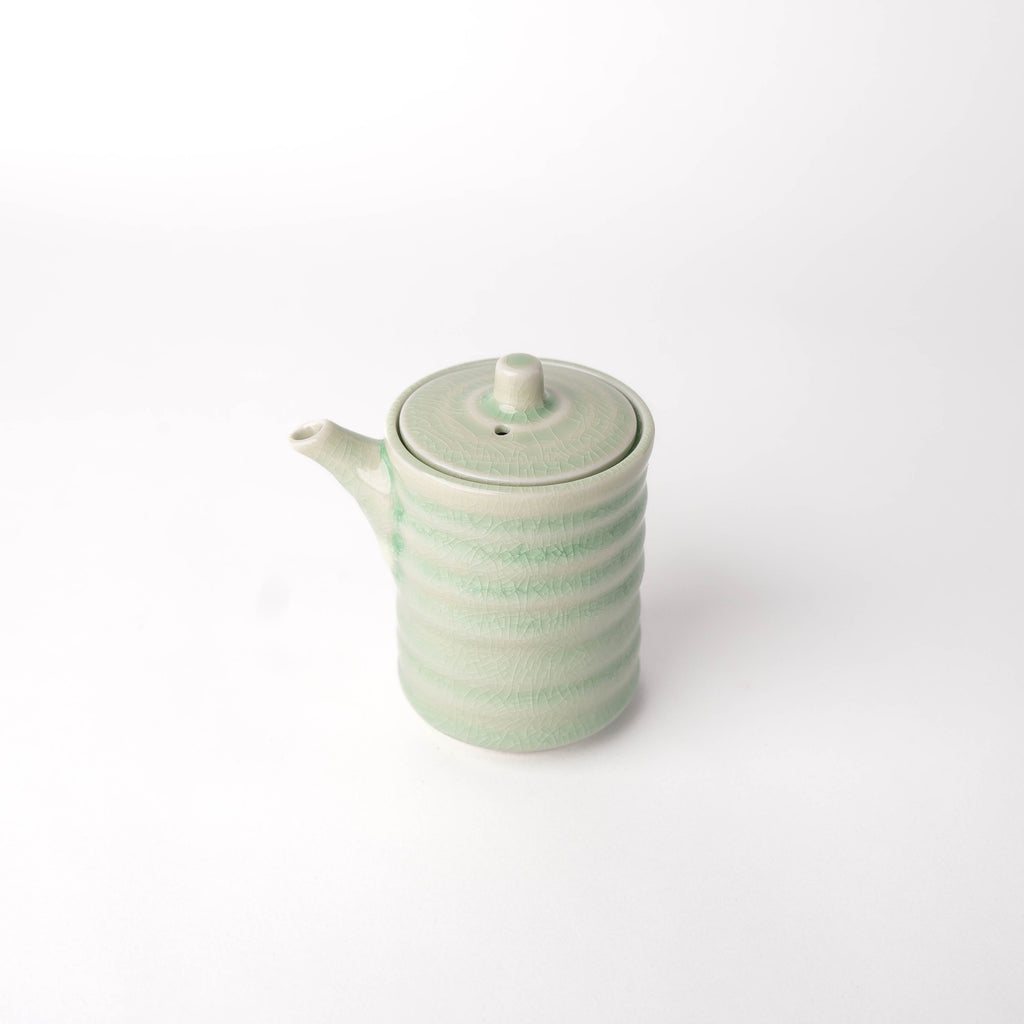 Soy Pot Ribbed 170ml Celadon Glaze
