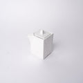 Soy Pot Squared 150ml Textured White Glaze