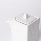 Soy Pot Squared 150ml Textured White Glaze