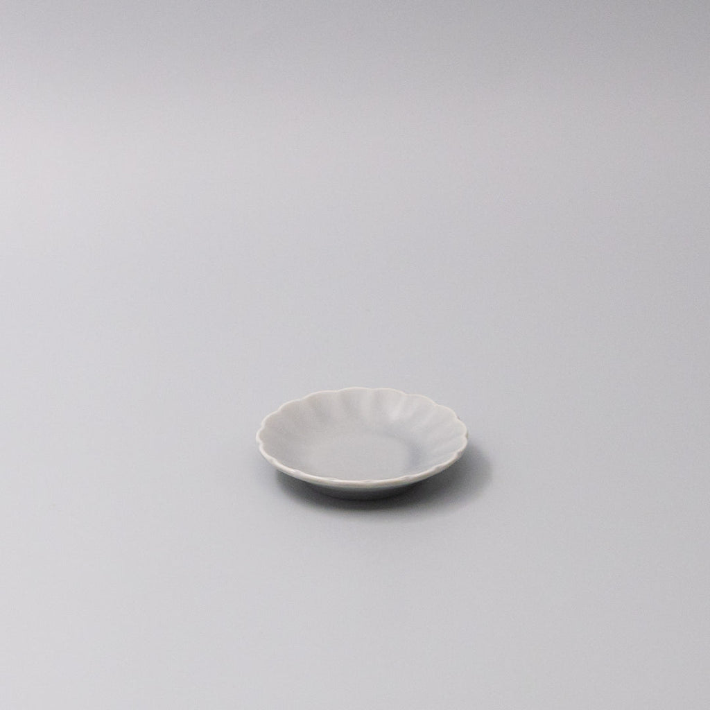 Sauce Dish 8cm Scallop Ice Blue Gloss Glaze