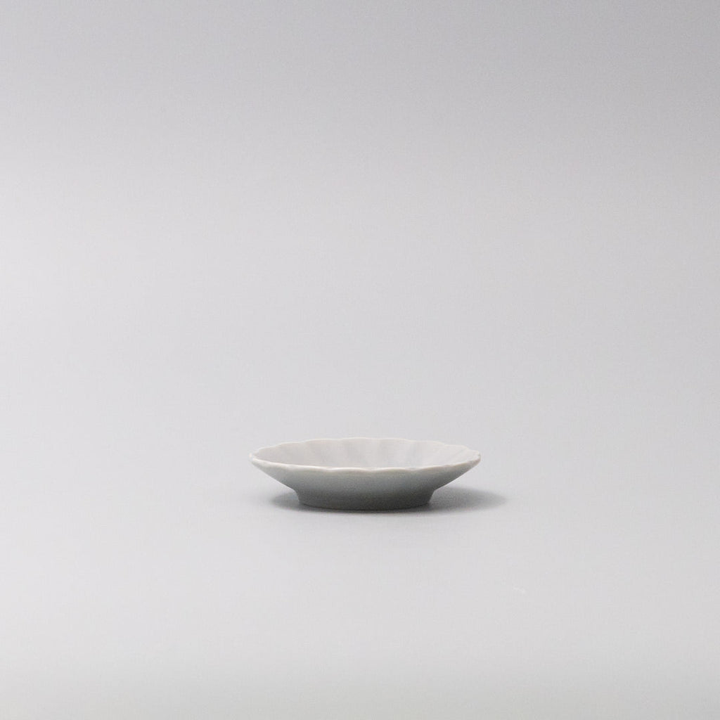 Sauce Dish 8cm Scallop Ice Blue Gloss Glaze