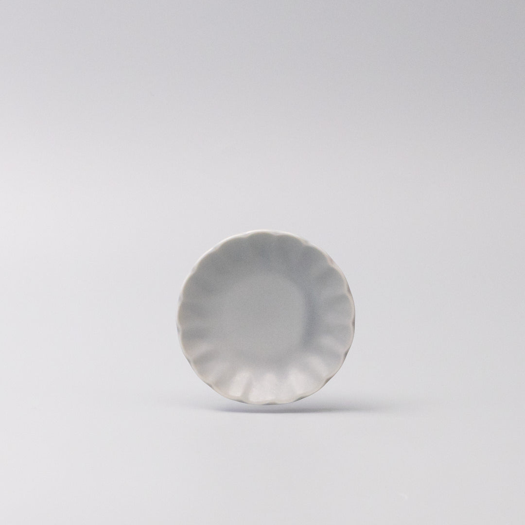Sauce Dish 8cm Scallop Ice Blue Gloss Glaze