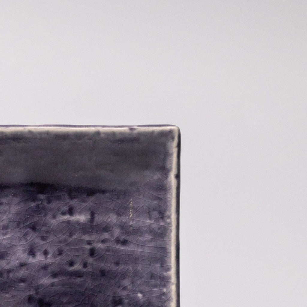 Sauce Dish 10cm Crackle Amethyst Glaze
