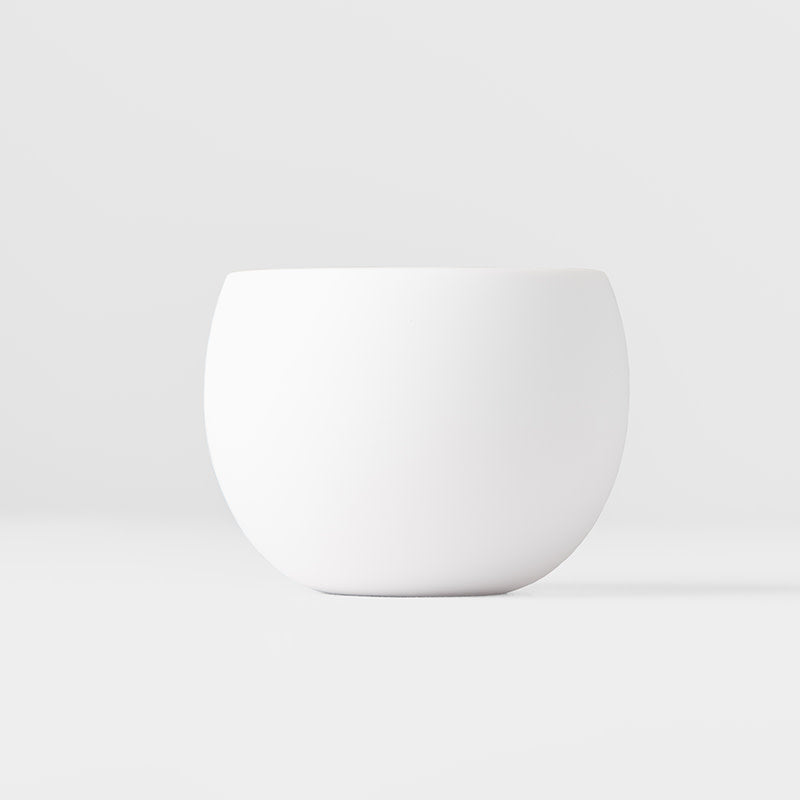 Cup Shochu 8.5cm Matte White & Light Blue Glaze