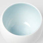 Cup Shochu 8.5cm Matte White & Light Blue Glaze
