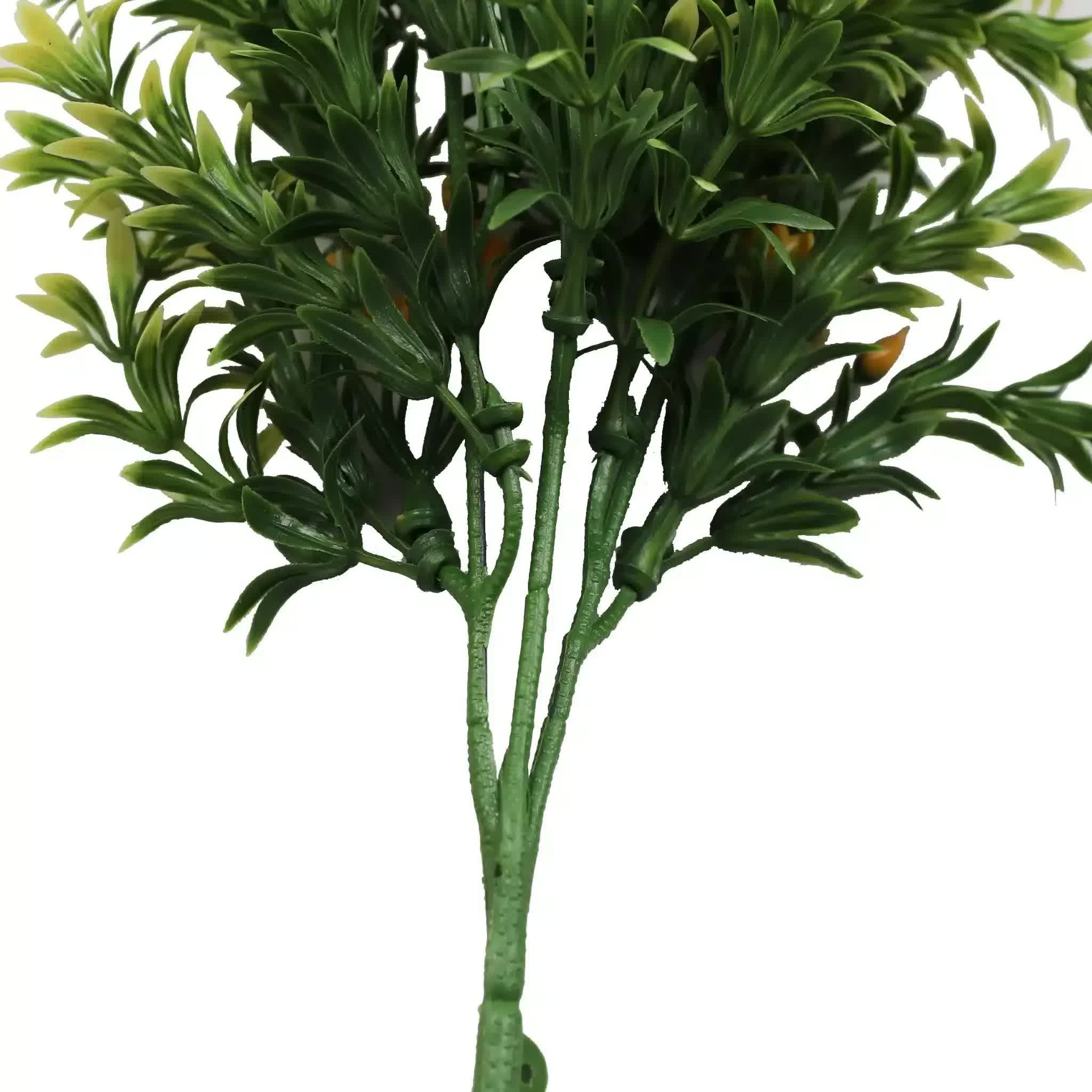 Artificial Dwarf Japanese Golden Yew UV Resistant 27cm