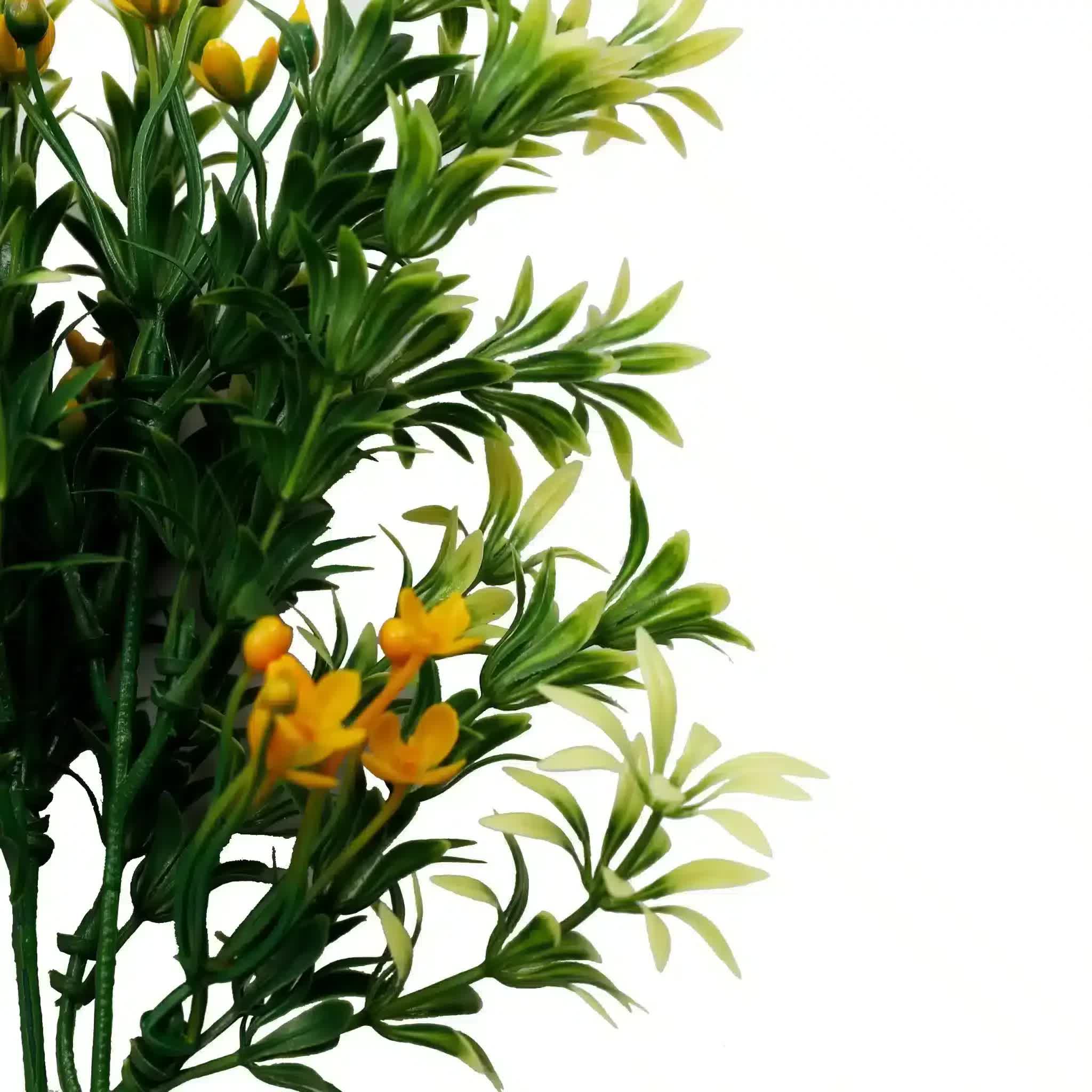 Artificial Dwarf Japanese Golden Yew UV Resistant 27cm