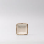 Y2472 Sauce Dish Square 7cm Flax Glaze