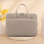 Cream card Chic Padded Laptop Bag for 15.6-Inch Notebooks - Versatile Shoulder Briefcase with Trolley Strap