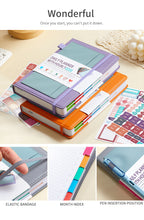 Orange A5 PU Leather Agenda for Productivity & Time Management-Undated Daily & Hourly Planner Pro