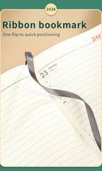 Green 2026 A5 English Daily Planner Notebook 365-Day Schedule Book for Monthly & Annual Planning