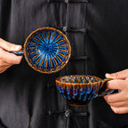 Blue-brown Creative Retro Kiln-Glazed Ceramic Cup - Exquisite Coffee & Afternoon Tea Mug, Home Milk Cup, Unique Gift
