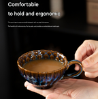 Blue-brown Creative Retro Kiln-Glazed Ceramic Cup - Exquisite Coffee & Afternoon Tea Mug, Home Milk Cup, Unique Gift