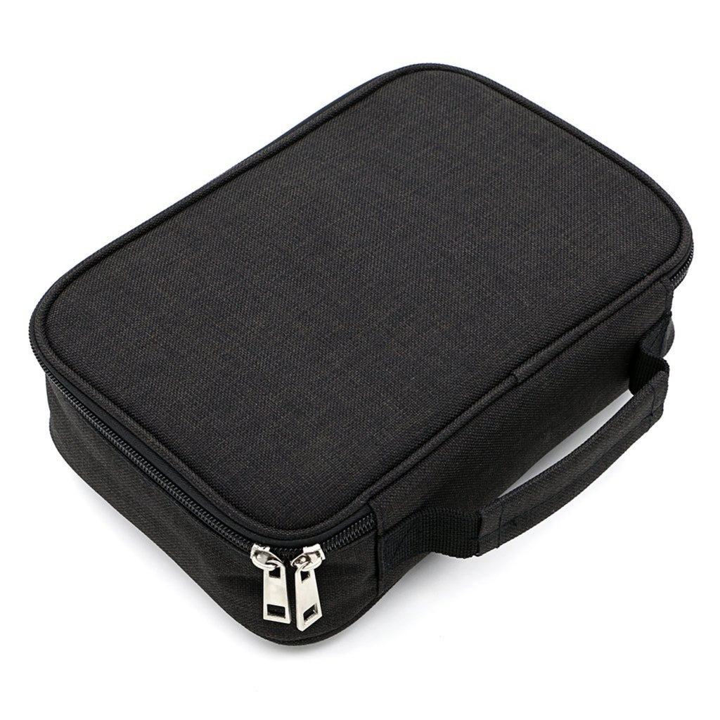 Black Large Capacity 72-Slot Pencil Case - Multi-functional Oxford Cloth Storage for Students, Artists & Stationery (23x7x16 cm, 228g)