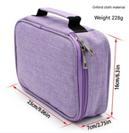 Pink Large Capacity 72-Slot Pencil Case - Multi-functional Oxford Cloth Storage for Students, Artists & Stationery (23x7x16 cm, 228g)