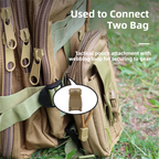 10 Pack Black MOLLE Clip Tactical Strap-Management Tool -  Ultralight Portable Backpack Buckle for Tactical Outdoor Gear Attachment