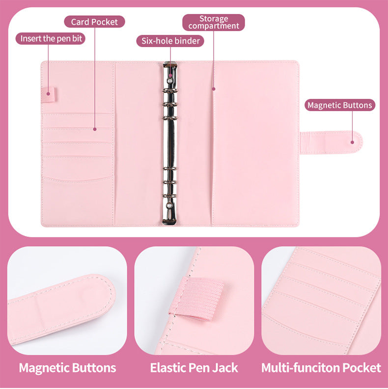 Black 100 Envelope Savings Challenge Binder - A5 Budget Planner & Money Organizer with Zipper Pockets - Perfect for Couples & Families