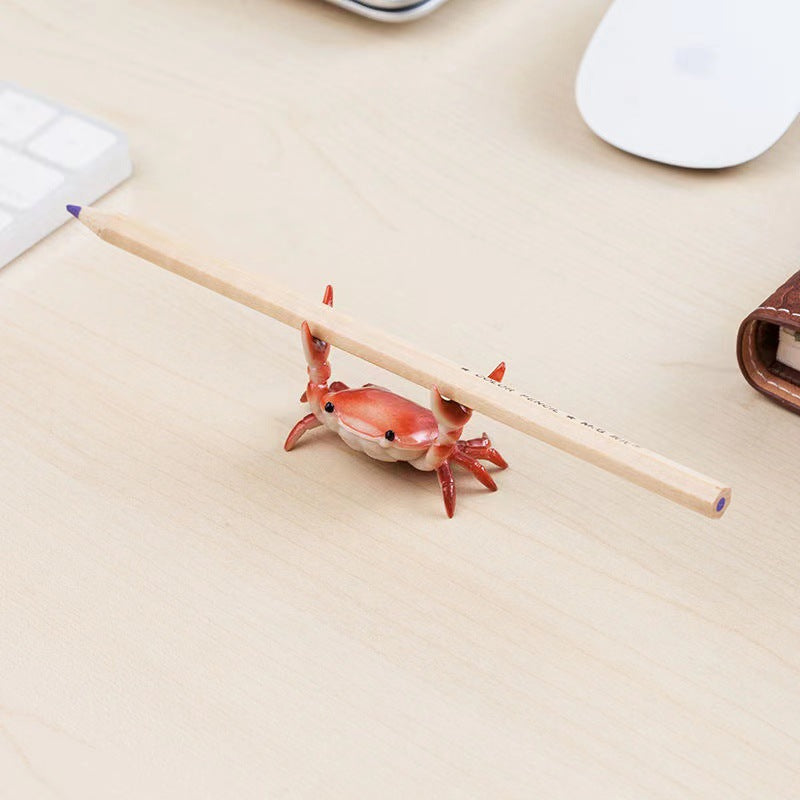 3-Pack Blue Creative Crab Pen Holders - Cute Desk Organizer & Phone Stand - Novelty Office Decor & Gift Idea