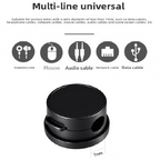 10-PCS White 360 Degree Rotating Cable Organizer with Magnetic Mount for Desktop Wire Management