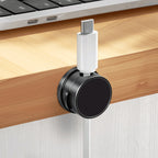 10-PCS Black 360 Degree Rotating Cable Organizer with Magnetic Mount for Desktop Wire Management