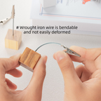 Black 4 Pack Wooden Cube Memo Clips Photo Holders with Flexible Wire Alligator Clasp for Weddings Home and Office Desk Decor 11cm Height
