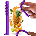 5 Pack Silicone Essential Oil Breathing Stick Chewable Fidget Tube for Stress Relief & Focus Mixed Berry Jam Scent Purple