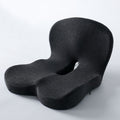 Black Ergonomic Memory Foam Seat Cushion & Lumbar Support(44x42x32CM) - Relieves Sciatica & Corrects Posture with Breathable Cover
