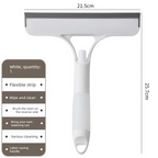 2-PCS White 3-in-1 Window Squeegee with Built-in Spray Bottle and TPR Scraper for Glass and Car Windshields Professional Multi-Purpose Local Cleaning Solution