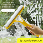 2-PCS White 3-in-1 Window Squeegee with Built-in Spray Bottle and TPR Scraper for Glass and Car Windshields Professional Multi-Purpose Local Cleaning Solution